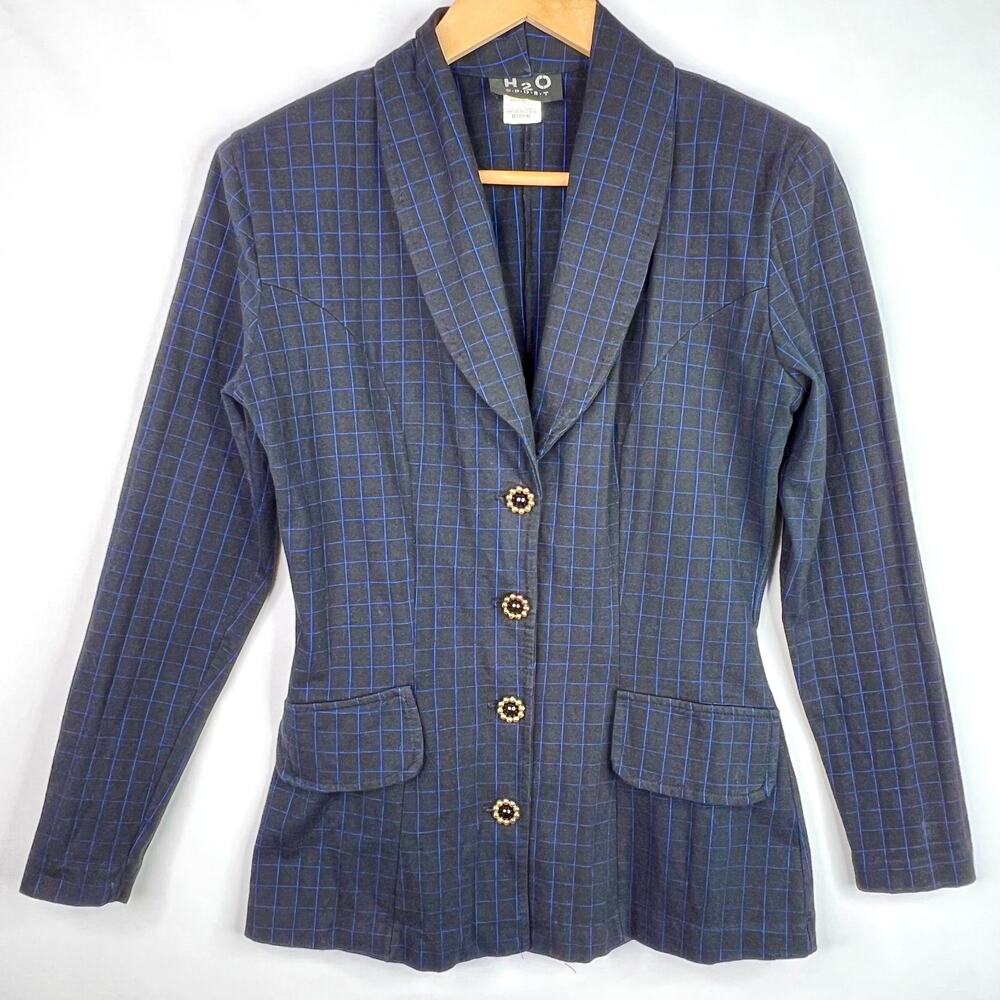 Vintage H2O Sport Blue Plaid Blazer XS/S